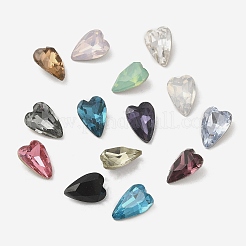 Spitze zurück & zurück plated Glas Strass Cabochons GLAA-B012-75