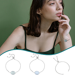 DIY Blanko-Set für ovale Kuppelgliederarmbänder DIY-UN0005-30