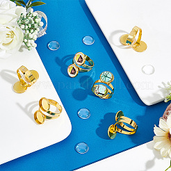 DIY-Set zur Herstellung von Fingerringen mit doppelter Kuppel DIY-UN0004-26A