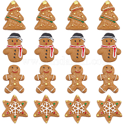 48 Stück 4 Stile Weihnachts-Kunststoff-Cabochons FIND-SC0011-29