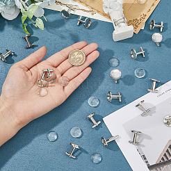DIY-Set zur Herstellung blanker Manschettenknöpfe mit Kuppel DIY-DC0002-60A
