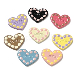Valentinstag-Cabochons aus undurchsichtigem Harz RESI-F050-11