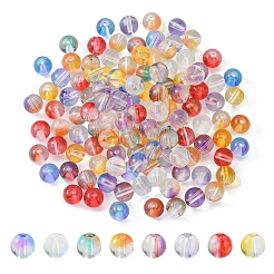 120pcs 8 Farben Glasperlen GLAA-FS0001-42