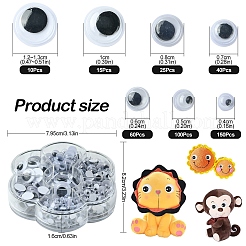 400 stücke 7 arten schwarz & weiß wackeln googly augen cabochons diy scrapbooking handwerk spielzeug zubehör KY-YW0001-66