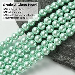 Umweltfreundliche runde Perlenstränge aus gefärbtem Glasperlen HY-A002-8mm-RB034