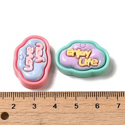 Undurchsichtige Decoden-Cabochons aus Harz RESI-Z022-08