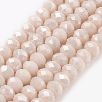 Стеклянные бусины с гальваническим покрытием &nbsp;X-GLAA-K027-FR-B02