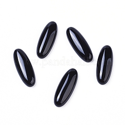 Natürliche schwarze Achat-Cabochons G-L510-15A-01
