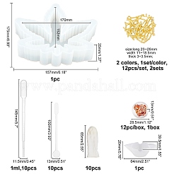 DIY Blatt-Aschenbecher-Silikonformen-Kits DIY-OC0003-53