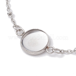 2 stücke 2 farben 304 edelstahl satellite kette armband zeug BJEW-JB10587