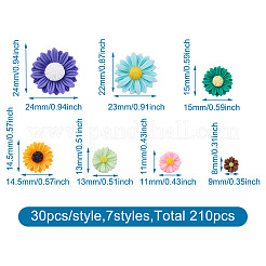 210 stücke 7 stil harzcabochons CRES-CD0001-02