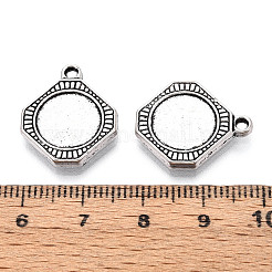 Tibetischer Stil Legierung Anhänger Fassungen PALLOY-N178-04AS