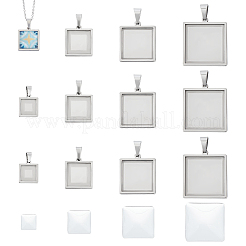 Kit zur Herstellung eines leeren quadratischen Anhängers zum Selbermachen DIY-UN0005-47