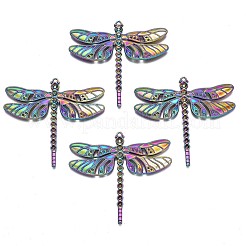 Regenbogenfarben-Legierung großer Anhänger Strass-Einstellungen PALLOY-N163-170-NR