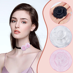 30 шт. 3 стиля 3D цветок розы полиэстер компьютеризированная вышивка орнамент аксессуары&nbsp;FIND-GF0006-03A