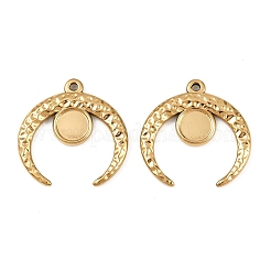 Cabochon-Fassungen für Anhänger aus Edelstahl 304 STAS-A194-01G