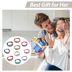 10 Stück 10 Farben austauschbare Legierung Druckknopf Armband machen MAK-FH0001-15