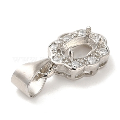 Messing-Kristall-Strass-Anhänger Cabochon-Einstellungen KK-D033-07P