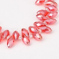Стеклянные бусины с гальваническим покрытием &nbsp;X-EGLA-J068-AB02