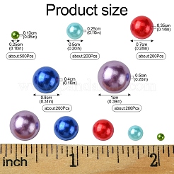 1298 Stück 5 Stile ABS-Kunststoff-Imitationsperlen-Cabochons SACR-YW0001-66