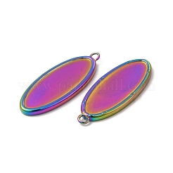 Ionenplattierung (IP) 304 Edelstahl Anhänger Cabochon-Einstellungen STAS-A070-45MC