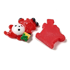 Deko-Cabochons aus undurchsichtigem Harz mit Weihnachtsmotiv RESI-H164-04
