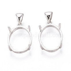 925 Sterlingsilber Anhänger Claw Cabochon-Fassungen STER-N016-44B-P