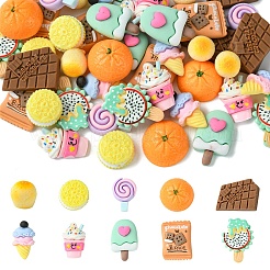 50 Stück 10 Stile Harz-Decoden-Cabochons CRES-YW0001-28