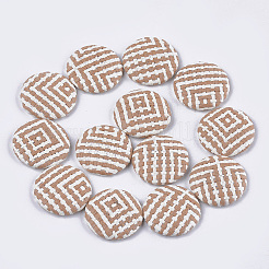 Handgemachte strohgeflochtene Cabochons WOVE-S119-08B-03