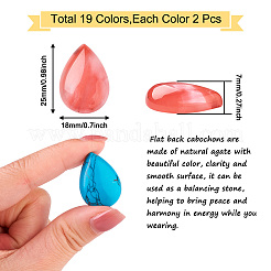 38 Stück Edelstein-Cabochons in 19 Stilen G-FW0001-04