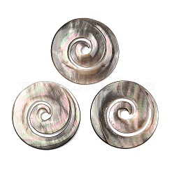 Natürliche schwarze Lippe Shell Cabochons SSHEL-I026-18