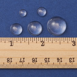 56pcs 5 Arten transparente Glascabochons GGLA-FS0001-03