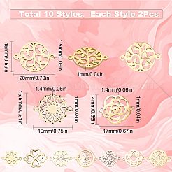 20 шт. 10 стиля 201 подвески-соединители из нержавеющей стали&nbsp;FIND-SC0004-69