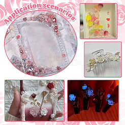 300 Stück 3 Stile leuchtende transparente Harz Decoden Cabochons RESI-PH0002-21