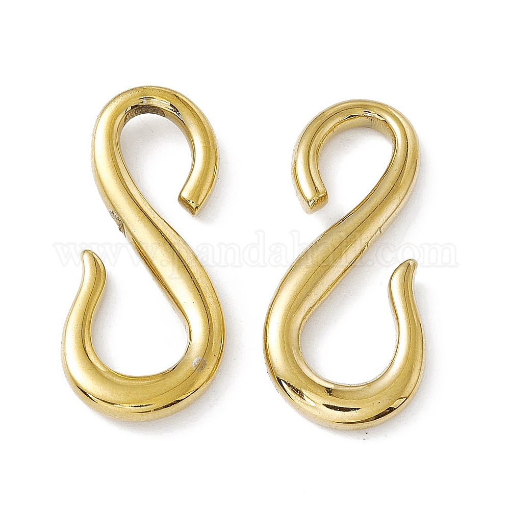 Wholesale PVD Vacuum Plating 304 Stainless Steel S Hook Clasps