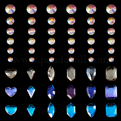 Pandahall 24 Stil transparente K9-Glascabochons GLAA-TA0001-24