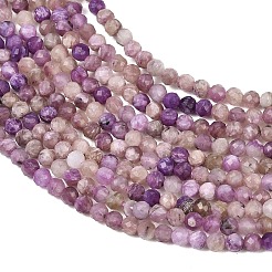 Естественно чароитовыми бисер пряди&nbsp;G-B175-D15-3mm