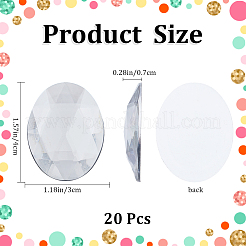 Acryl Strass Cabochons flach zurück DIY-GF0009-17C