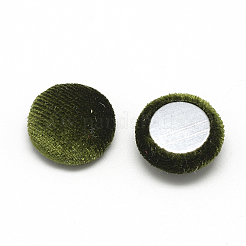 Cabochons aus mit Samtstoff bezogenem Stoff WOVE-S084-12B
