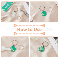 DIY-Kit zur Herstellung eines leeren Kuppel-Schlüsselanhängers DIY-DC0002-15