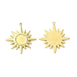 Cabochon-Fassungen für Anhänger aus Edelstahl 304 STAS-L269-016G