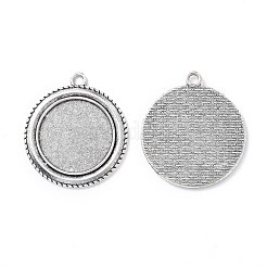 Tibetischen Stil Anhänger cabochon Fassungen mit antiken metallic Farbe und erhöht Skulptur sind voller Retro-Stil TIBEP-O006-19AS