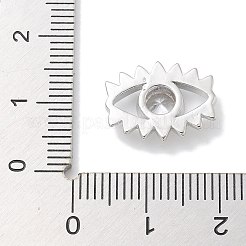 Gestell aus Messing mit Mikropflaster und klaren Zirkonia-Cabochons KK-L224-022P