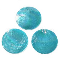 Подвески из натуральной ракушки капиз&nbsp;SSHEL-Z002-01B