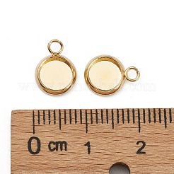 Cabochon-Fassungen für Anhänger aus Edelstahl 304 STAS-Z030-01E-G