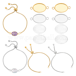 DIY Blanko-Set für ovale Gliederarmbänder DIY-UN0005-28