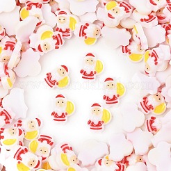 Leuchtende Harz-Cabochons mit Weihnachtsmotiv RESI-U003-02C