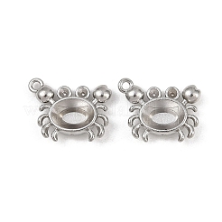 Cabochon-Fassungen für Anhänger aus Edelstahl 304 STAS-G356-07P-01
