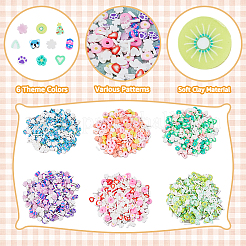 150g 6 Stile handgemachte Polymer Clay Nail Art Dekoration Zubehör CLAY-FH0001-22