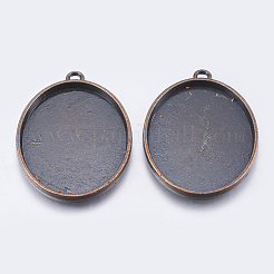 Aluminium-Anhänger Fassungen für Cabochons X-PALLOY-A19948-R-FF